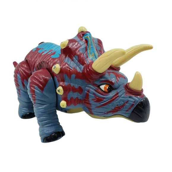 Fisher Price Mattel Trample the Triceratops Dinosaur Toy 2006 TESTED/WORKS - Picture 1 of 7